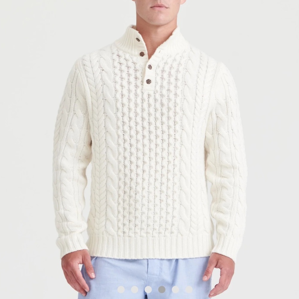 Naadam Cashmino Cable Button Pullover Sweater - Brand New